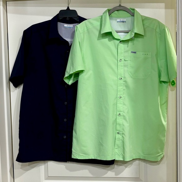 Columbia Other - Columbia Men's Casual Green and Navy Button Down Shirts-2 Shirts
